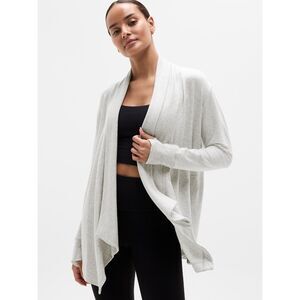 Athleta Pranayama Restore Wrap, Sz Medium, Light Grey Heather